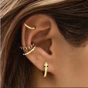 🆕 4 pc ear cuff snake earring set